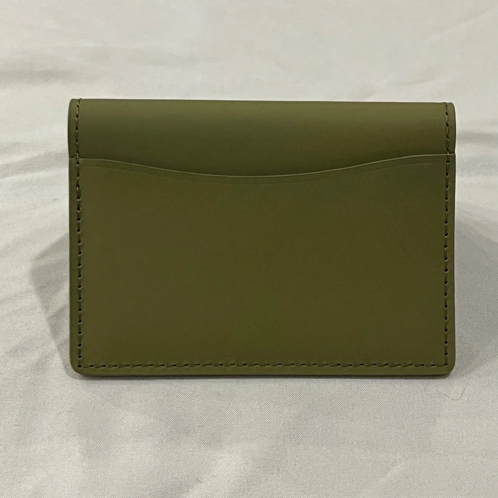 Thread Scout Bifold Wallet Olive‎ Green Checkerboard Pattern
